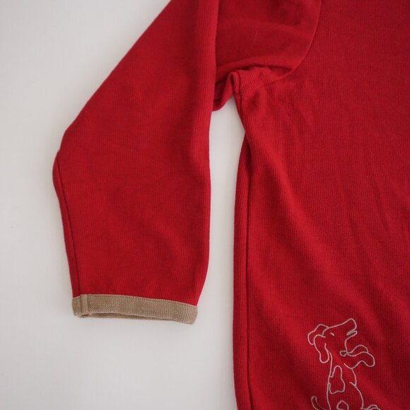 VTG CJ Banks Red Dog Embroidered Button Cardigan Whimsical Grandmacore 1X - Picture 7 of 10
